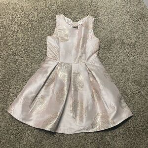 Girls Place Pink Dress with Gold Flowers